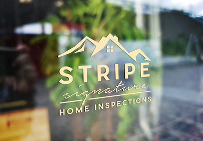 Stripe Signature Home Inspections Identity branding graphic design identity logo