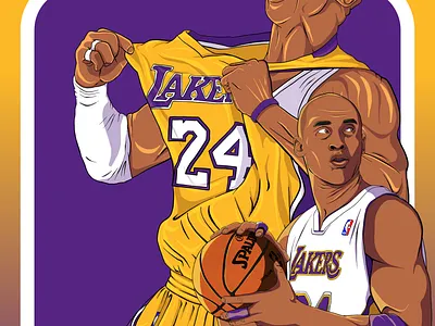 Kobe Bryant Card art basketball design digital art figma graphic design illustration kobe lakers procreate vector