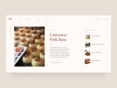 Restaurant Website appetizer chinese food clean ecommerce editorial food delivery website food ordering website lunch main course restaurant type typography ui ux web design web ui website branding website ui