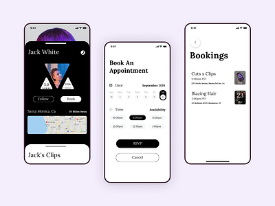 Mane Emergency - Booking an appointment app applications booking celebrity design hair hairstylist mobile app salon social ui