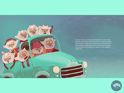 The Truck Ride of the Goat Family affinity affinitydesigner character character design digital illustration goats illustration pencildog strorybook truck