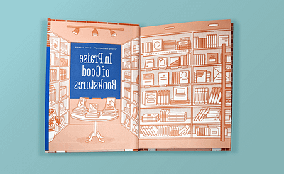 End Pages for In Praise fo Good Bookstores art books bookstore end pages halftone illustration texture