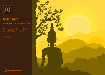 Adobe Slash Banner adobe illustrator banner design graphic design illustration splash banner vector