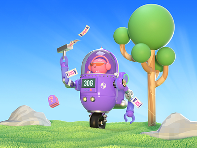 MIGU ROBOT 3d app ip money music people robot