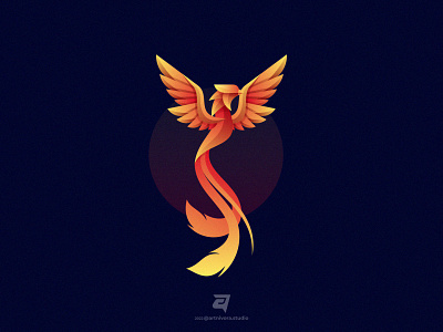 PHOENIX artnivorastudio bird branding colorful design freedom gradient graphic design illustration logo logo awesome logo inspiration modern mythology phoenix simple technology vector