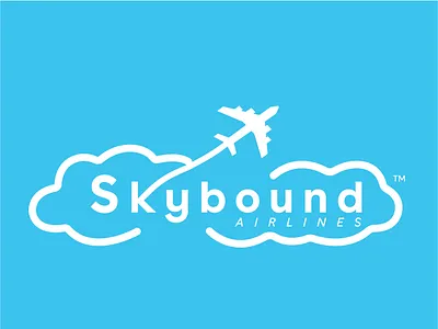 #Daily Logo Challenge: Skybound | Airline Company ✈️ airline airplane brand and identity cloud daily challenge daily logo daily logo challenge design graphic design illustrator logo logo type plane sky sky bound