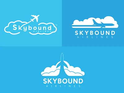 #Daily Logo Challenge: Skybound | Airline Company ✈️ airline airplane brand and identity cloud daily challenge daily logo daily logo challenge design graphic design illustrator logo logo design logo type plane sky sky bound