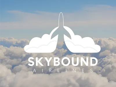 #Daily Logo Challenge: Skybound | Airline Company ✈️ airline airplane brand and identity cloud daily challenge daily logo daily logo challenge design graphic design illustrator logo logo design logo type plane sky sky bound