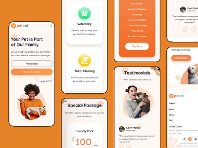 Petpal - Petcare Mobile View 🐾 animal animal care cat cat food design dog dog food landing page mobile mobile view pershop pet pet care pet store pet web petcare responsive responsive view uiux veterinary