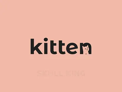 kitten wordmark logo design branding cat negative space logo cloth elegant fashion hand lettering icon kitten negative space label lettermark logo logo mark minimalism minimalistic monogram negative space pet clinic logo premium sale vector wordmark logo