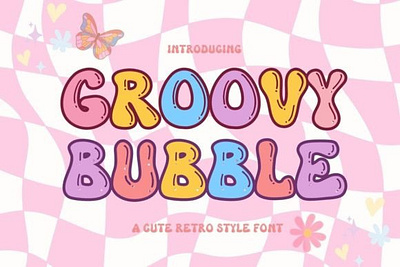 Groovy Bubble font grovvy summer fonts