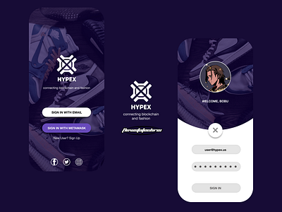 HypeX High Fidelity Prototype [iOS/Android] adobe illustrator adobe xd design photoshop ui ux
