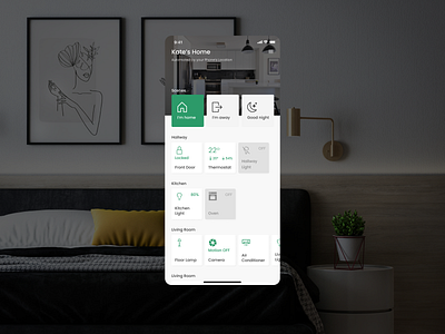 Home monitoring dashboard app design application dailyui design figma graphic design ui