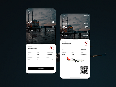 Boarding Pass app design application dailyui design figma ui