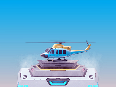 Soar animation c4d gift helicopter soar uilab