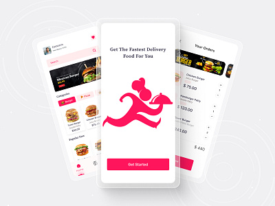 Food app app design graphic design ui ux