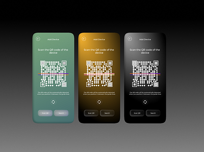 QR Code Scanner app design colorful design gradient graphic design radial templates ui ux web design