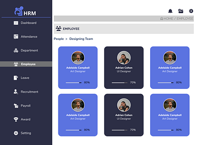 HRM System / Employe Profile / UI/UX Design