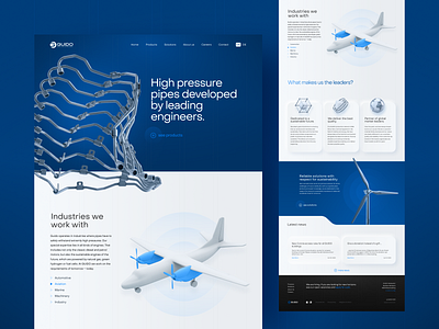 GUIDO - landing page + products 3d design guido homepage industry landing page layout render renders technology ui ux web web design website