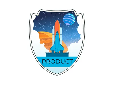 Startup - Product branding illustration launch presentation product rocket space spaceship stars startup