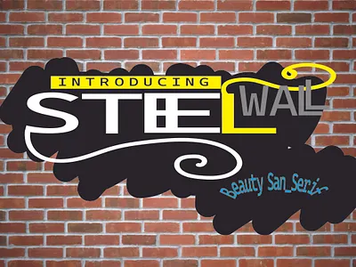 Steel Wall branding decorative design displayfont font graphic design illustration logo typography ui