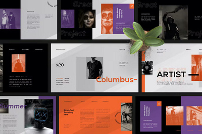 Colombus Presentation Template app branding creative design editorial google slides illustration keynote multipurpose pitch powerpoint presentation template