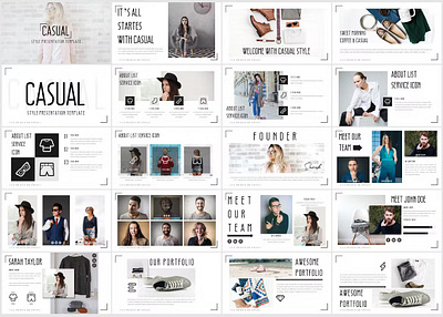 Casual - Minimal Powerpoint Template app branding creative design editorial illustration multipurpose powerpoint ppt presentation template