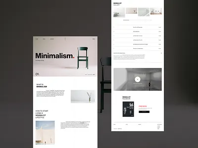 Minimalism Landing. branding logo ui