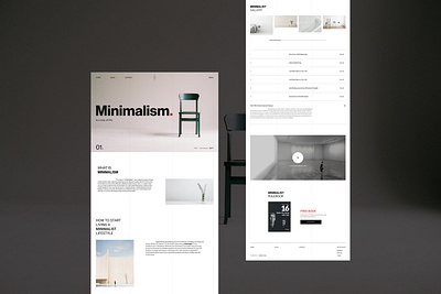 Minimalism Landing. branding logo ui