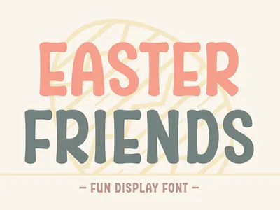 Easter Friends font hand lettering