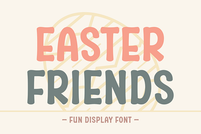 Easter Friends font hand lettering