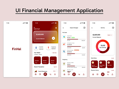 UI Financial Managemenet Application app branding financapp financemanage ui