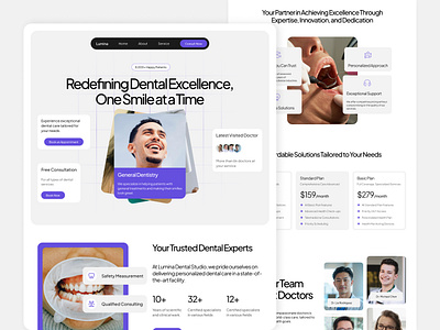 Dental Care Landing Page business care clinic dental dental care dentist dentistcare dentistry doctor graphic design implant landing page medical oralhealth smile teeth ui design ui ux webdesign