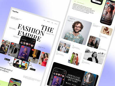 VogueVista- Fashion Shop Landing Page 3d branding graphic design ui