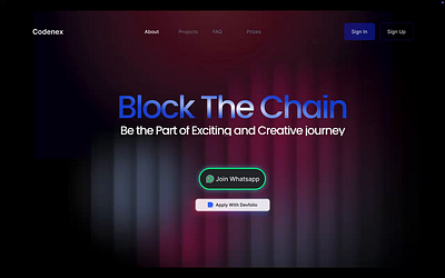 BlockTheChain- EventPage 3d animation branding graphic design logo motion graphics ui