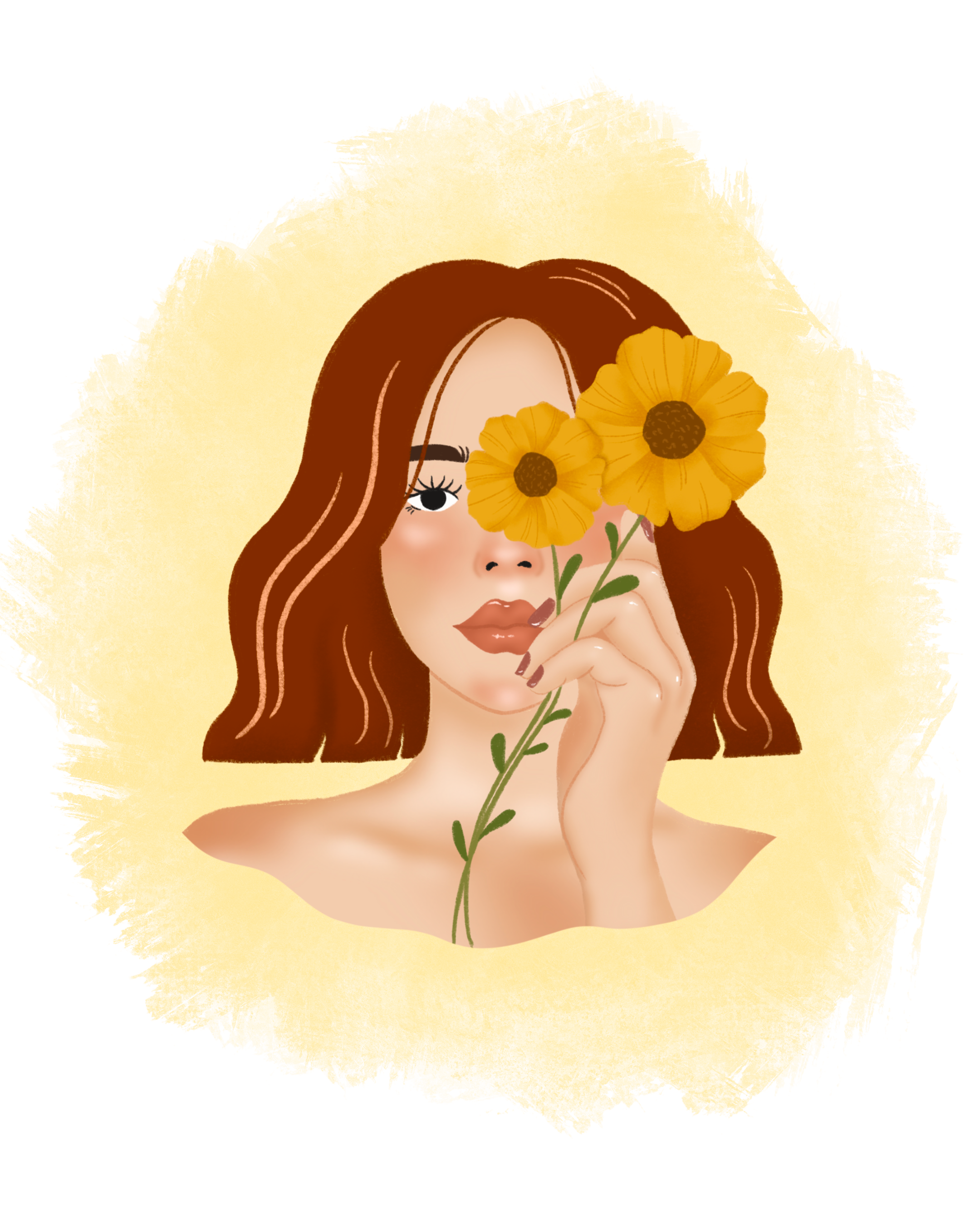 Example of Female Portraits Illustration