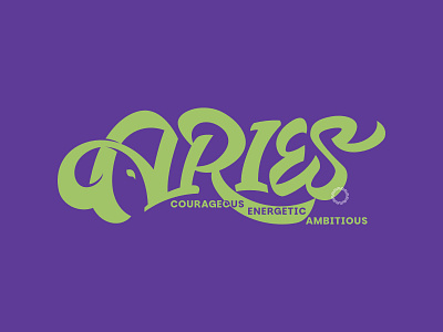 Aries - Typography design flat graphic design lettermarklogo typography vector