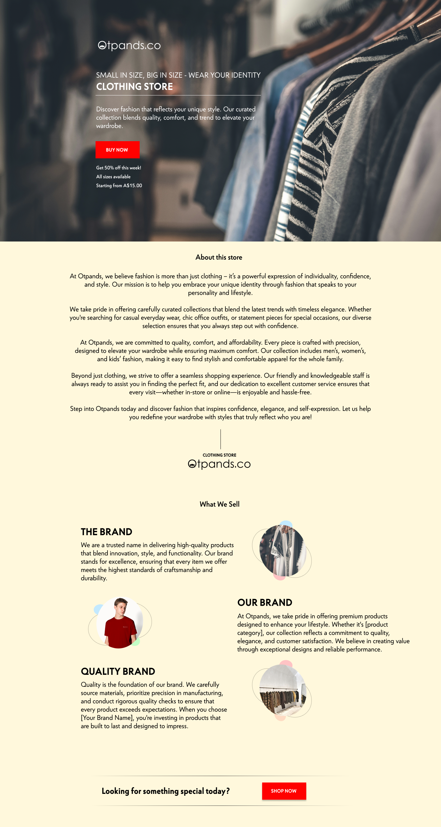 Landing Design Clothing Design landing page landscape design ui ux web design