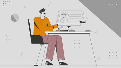 Online shopping illustration art character communication design flat graphic design illustration laptop man with laptop meetings people stayhome vector video call work from home working space