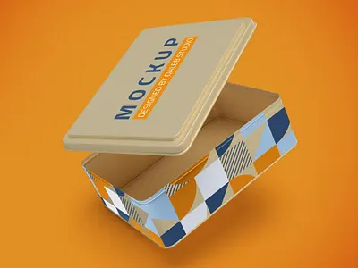 Tin Box Mockup app box branding cute design illustration logo mockup packaging packaging design tin box