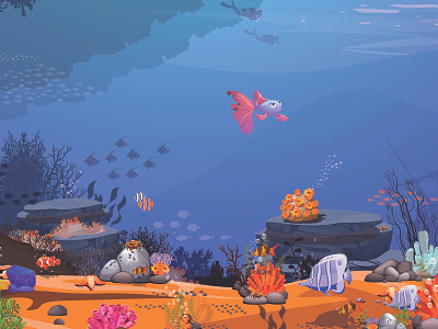 Underwater Family graphic design illustration painting rebound underwater vector weekly