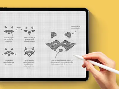 Raqoon Logo Exploration branding design font design graphic design illustration logo logo design logo inspiration logo process logo sketch logo exploration raccoon raqoon sketching ui vector visual identity