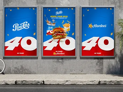 40th Anniversary " Pepsi x Hardee's " 40 anniversary can cola design hardees master visual pepsi pepsico visuaization visual