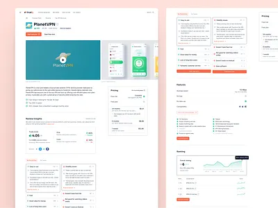 Product Detail Page - Product Comparison Website product comparison web design