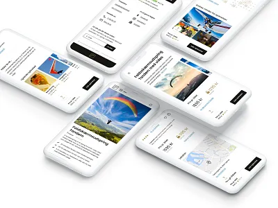 Experience Marketplace app booking calendar cards clean commerce experience marketplace minimalistic mobile nordic platform scandinavian shop simple ui website white