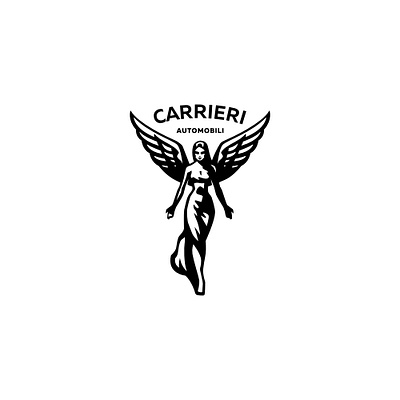 Carrieri Automobili logo angel auto woman