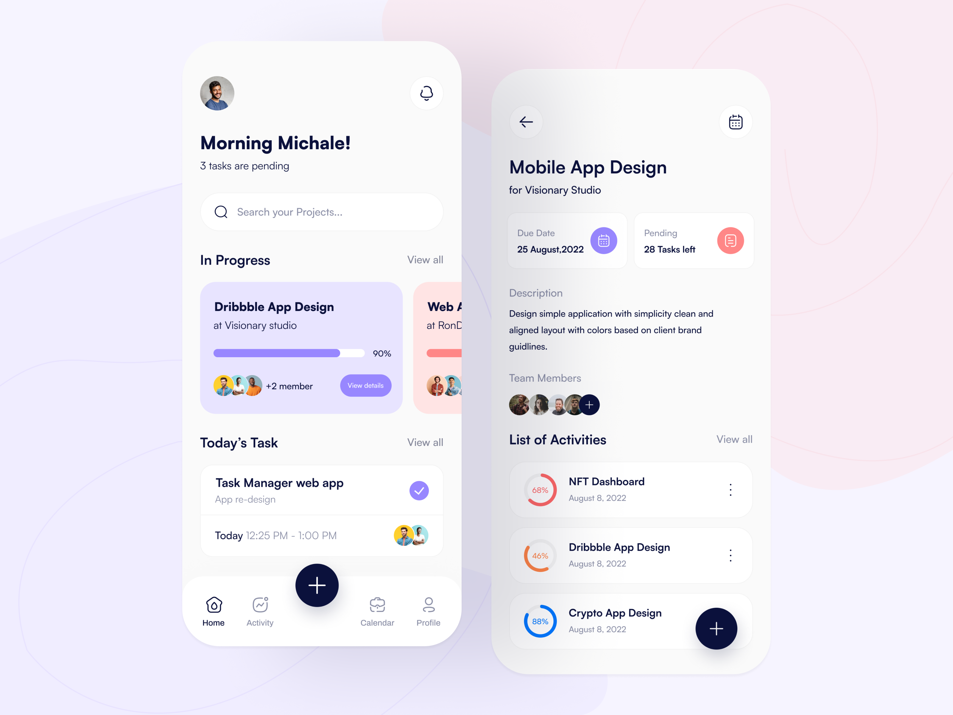 Task Manager App by App Ninja for UIHUT - UI UX Design Agency on Dribbble