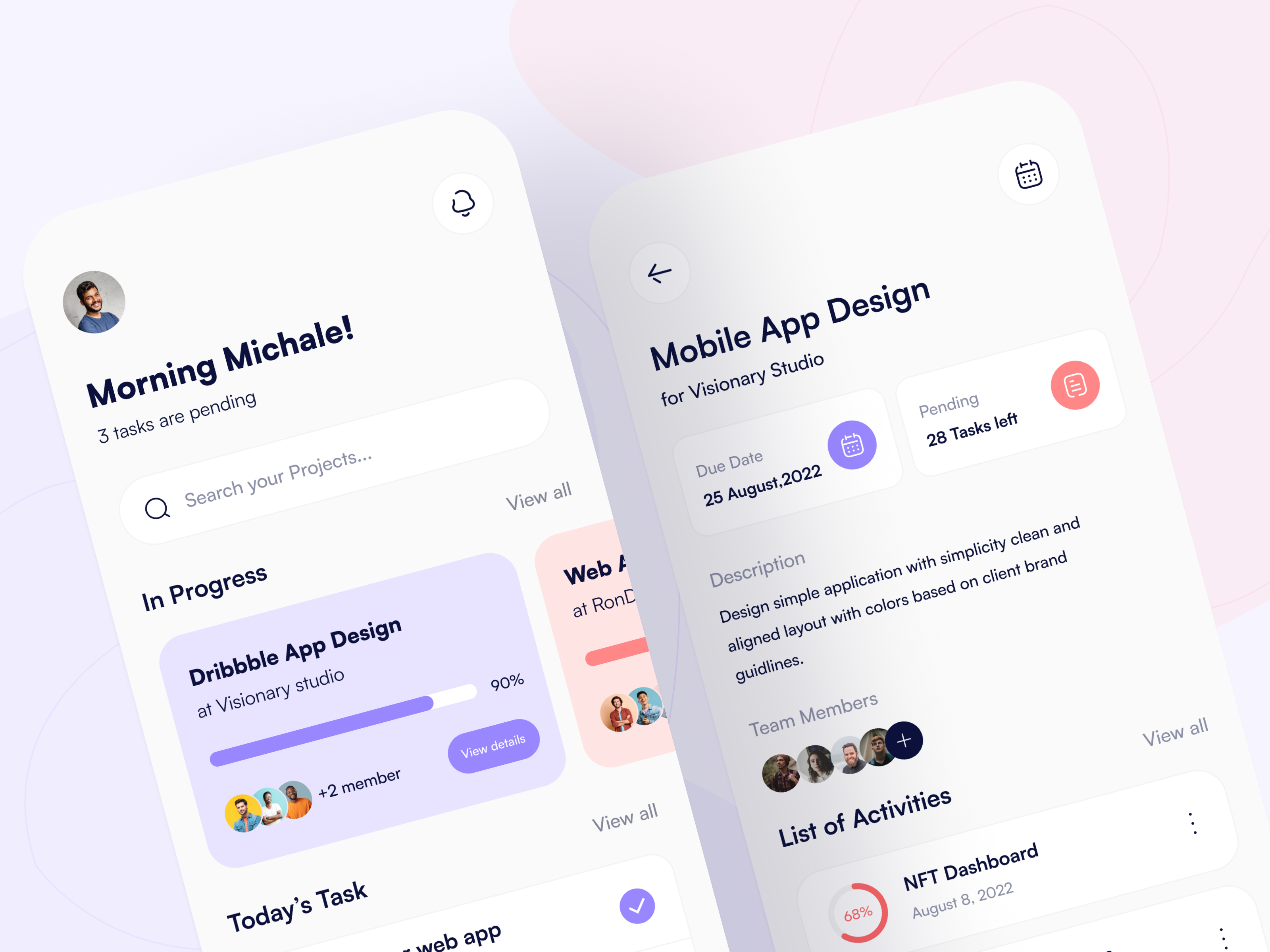 Task Manager App by App Ninja for UIHUT - UI UX Design Agency on Dribbble