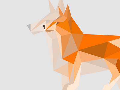 Polygon Fox Illustration 3d animation app branding design fox graphic design icon illustration logo motion graphics nft polygon typography ui ux vector