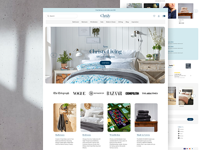Christy design e commerce ecommerce home page landing page magento online store shop shopify shopping ui user interface ux website design